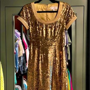 Gold/Bronze sequin dress size 0